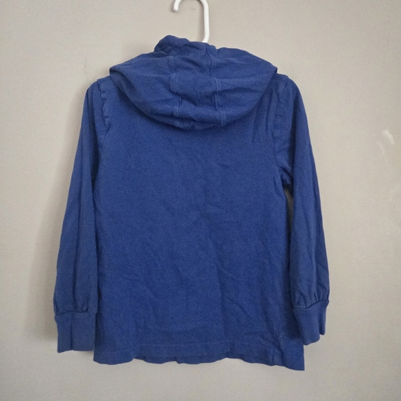 Adidas Kids Blue Hoodie Size 5 Boys Sweater Long Sleeve Shirt Top - Picture 4 of 4
